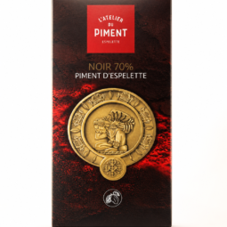 Chocolat Noir 70% Piment d’Espelette 100g - Atelier du Piment d'Espelette