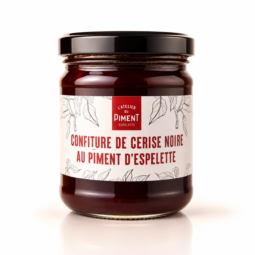 confiture de cerise noire au piment d'espelette