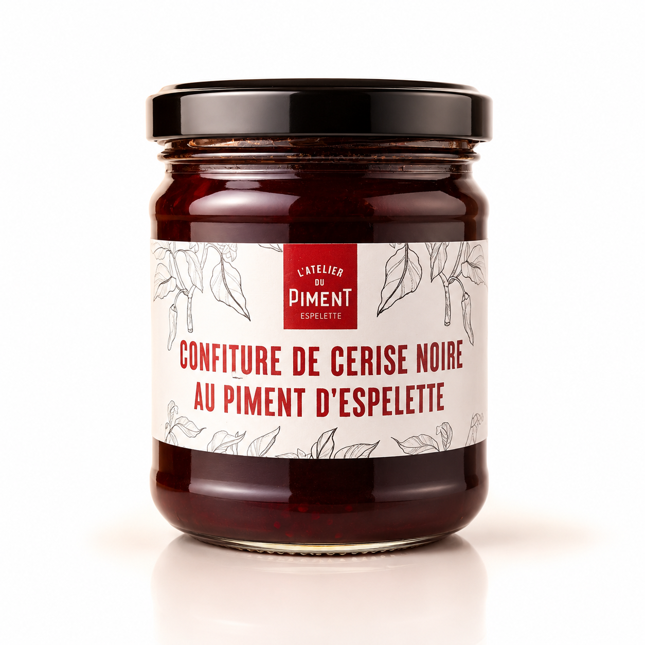 confiture de cerise noire au piment d'espelette
