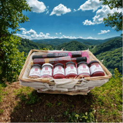 colis cadeaux, panier de l'Atelier du piment, condiments piment d'Espelette