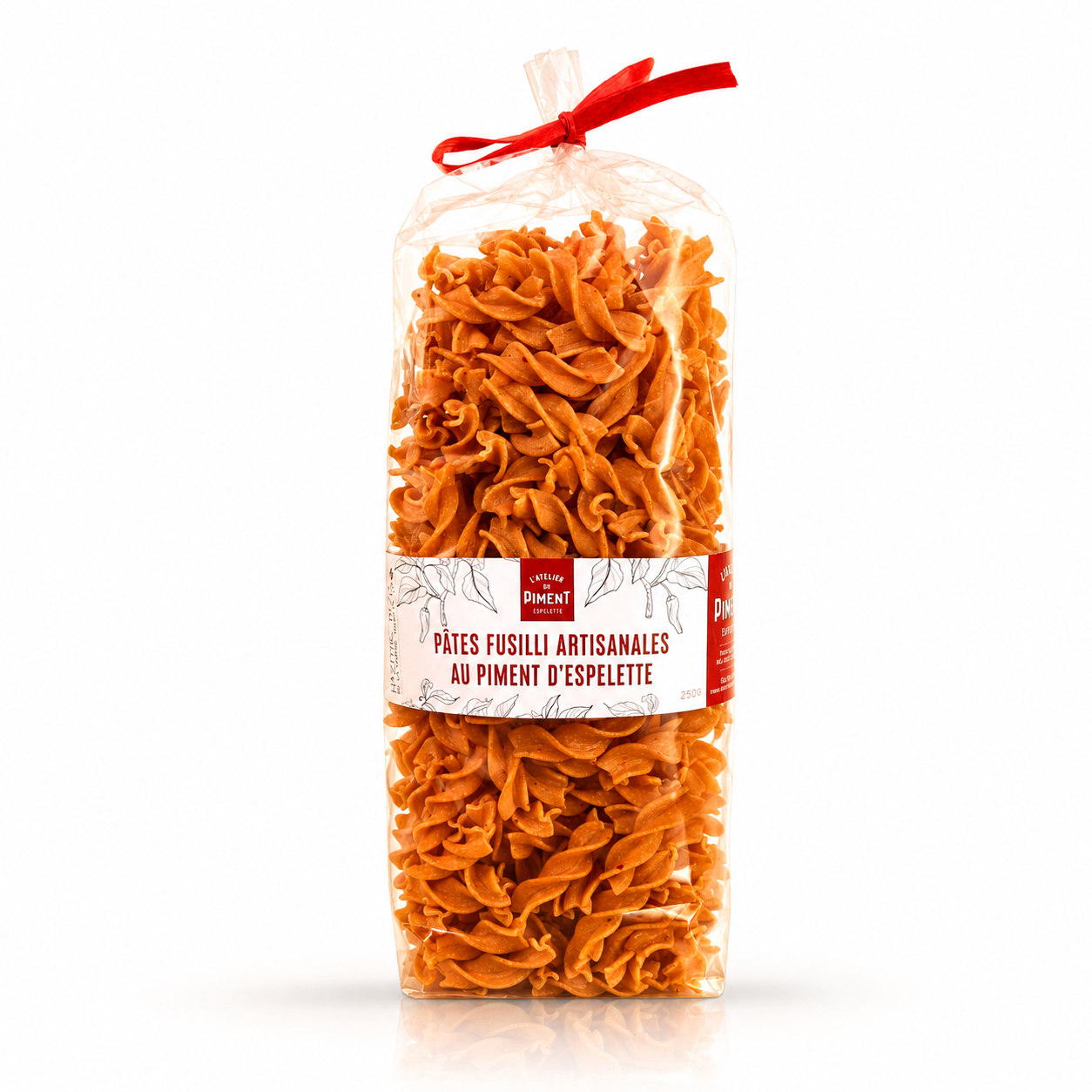 pâtes fusilli artisanales au piment d’espelette 250g