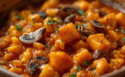 Recette du mois : Risotto d’automne au potimarron, champignons et caviar de piment d’Espelette