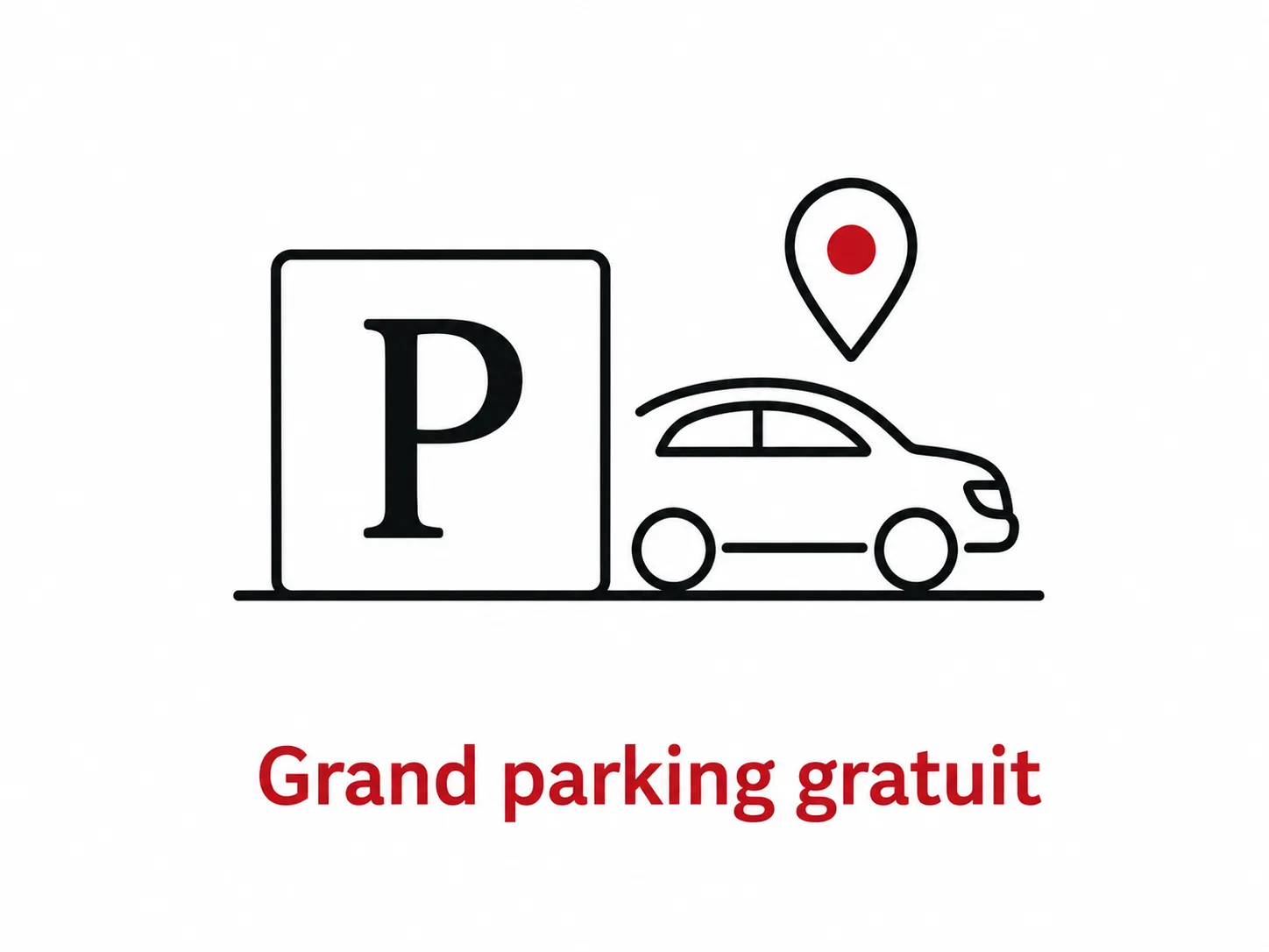 Grand parking gratuit