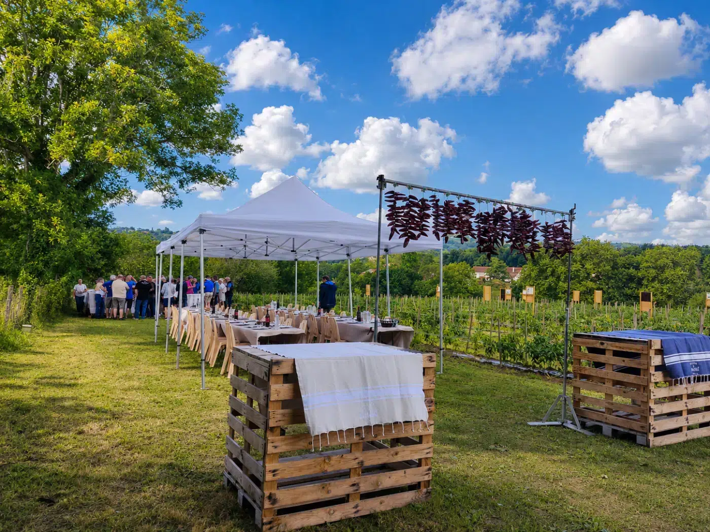 Visite gourmande pour un EVJF à l’Atelier du Piment à Espelette